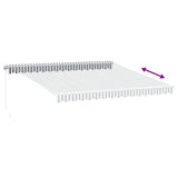 Manual Retractable Awning with LED Anthracite&White 400x350 cm 3215793