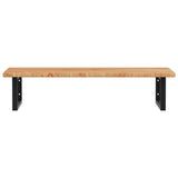 Basin Shelf Wall Mounted Steel and Solid Wood Oak 3302397