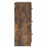 Drawer Cabinet Smoked Oak 33 x 34.5 x 87 cm Engineered Wood 895770