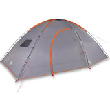 Camping Tent 8-Person Grey and Orange Waterproof 94718