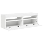 TV Cabinets with LED Lights 2 pcs White 60x35x40 cm 804410