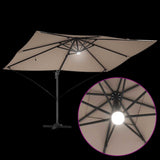 Umbrella Taupe 351 x 250 x 253 cm Polyester and Aluminium 42003362