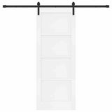 Sliding Door White 78 x 202 cm Solid Pine Wood 3333303