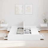 Storage Bed Frame White 160 x 200 cm Engineered wood 3335277