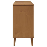 Drawer Cabinet MOLDE Brown 113x40x80 cm Solid Wood Pine 350507