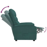 Recliner Chair Dark Green Fabric 342706