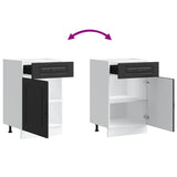 Kitchen Base Cabinet Kalmar Black Engineered Wood 853478