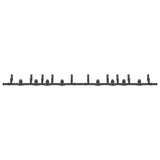 Sliding Door Hardware Kit 305 cm Steel Black 3295751