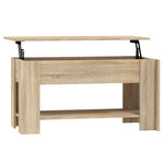 Coffee Table Sonoma Oak 101x49x52 cm Engineered Wood 809704