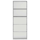 Shoe Cabinet with Mirror 5-Layer Grey Sonoma 63x17x169.5 cm 3228284
