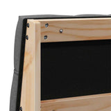 Upholstered Headboard Dark Grey 120 cm Solid Pine Wood 879185