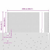Welded Wire Fence 10 x 1 m Hot-Dip Galvanised Steel 3336962