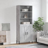 Highboard Concrete Grey 69.5x34x180 cm Engineered Wood 3189969