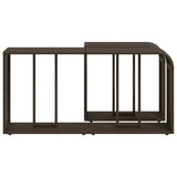 Storage Shelves 2 pcs Brown Poly Rattan 366213