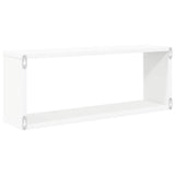 Wall Shelf Set of 2 White Engineered wood 807133