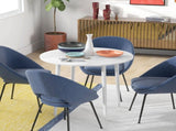 Folding Dining Table for 4, Round Drop Leaf Table, Modern Space Saving Small Kitchen Table with Wood T3398P344738