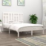 Bed Frame without Mattress White 200x200 cm Solid Wood Pine 3104564