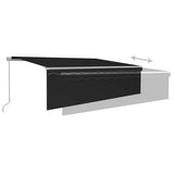 Manual Retractable Awning with Blind&LED 5x3m Anthracite 3069344