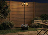 3-Head Lamp Post with Planter Black 32 x 32 x 188 cm 42042696