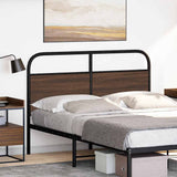 Replace Headboard Brown Oak 140 cm Steel and Engineered Wood 4100340