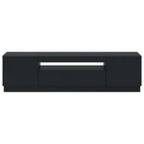 LED TV Cabinet Black Engineered Wood 897346