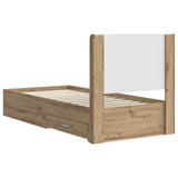 Bed Frame with Storage and Headboard Artisan Oak 100 x 200 cm 3414148