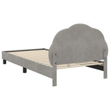 Children's Bed Frame with Headboard Light Grey 90 x 200 cm 42010922