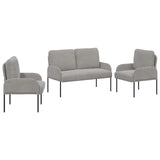 Sofa Sets 3 pcs Light Grey 115 x 56 x 80 cm Plywood 3406217