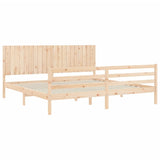 Bed Frame without Mattress 200x200 cm Solid Wood 3194786