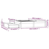 Bed Frame without Mattress with Drawers White King Size 3103519