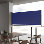 Patio Retractable Side Awning 100x300 cm Blue 48341