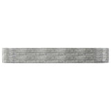 Garden Raised Bed Silver 447x140x68 cm Galvanised Steel 319112
