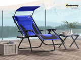 Zero Gravity Lounger Chair, Folding Reclining Patio Chair with Shade Cover, Padded Seat, Cup Holder, T3398P328461