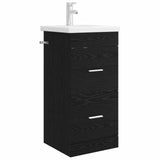 Bathroom Vanity with Sink Black Oak 42 x 40 x 84.5 cm 890697