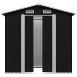 ZNTS Garden Storage Shed Anthracite Steel 204x132x186 cm 47028