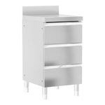 ZNTS Commercial Kitchen Cabinets 3 pcs Stainless Steel 3083720