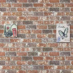 3D Wall Panels with Dark Brown & Grey Brick Design 10 pcs EPS 147196