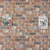 3D Wall Panels with Dark Brown & Grey Brick Design 10 pcs EPS 147196