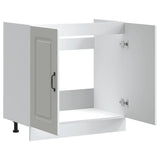 Sink Base Cabinet Kalmar White 80x46x81.5 cm Engineered Wood 853447