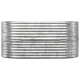 Garden Raised Bed Galvanised Steel 152x80x68 cm Silver 318952