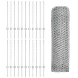 Welded Wire Fence 50 x 0.8 m Hot-Dip Galvanised Steel 3337031