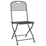 Garden Dining Set Anthracite Metal Medium Foldable 3211815
