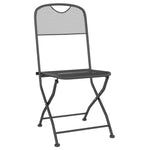 Folding Garden Chairs 4 pcs Expanded Metal Mesh Anthracite 317339