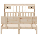 Bookcase Bed without Mattress 150x200 cm King Size Solid Wood Pine 3322694