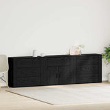 Sideboard Black Oak 240 x 33 x 70 cm Engineered Wood 3333085