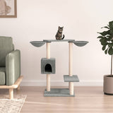 Cat Tree with Scratching Posts Light Grey 82 cm 171760