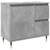 Bathroom Cabinet Concrete Grey 65x33x60 cm Engineered Wood 857222