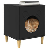 Cat House Black 42.5 x 40 x 53 cm Engineered Wood 8000672