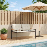 Outdoor Bench 2 -Seater 116 x 67.5 x 72 cm Poly Rattan 42025365