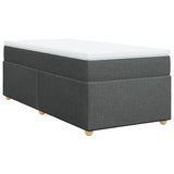 Box Spring Bed with Mattress Dark Grey 90x200 cm Fabric 3285346